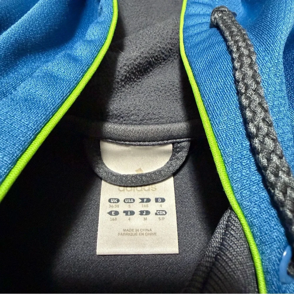 Adidas Seattle Sounders Fc Full Zip Hooded Jacket Men’s S Blue Gray MLS